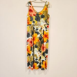 Jams World Tropical Print Midi Dress